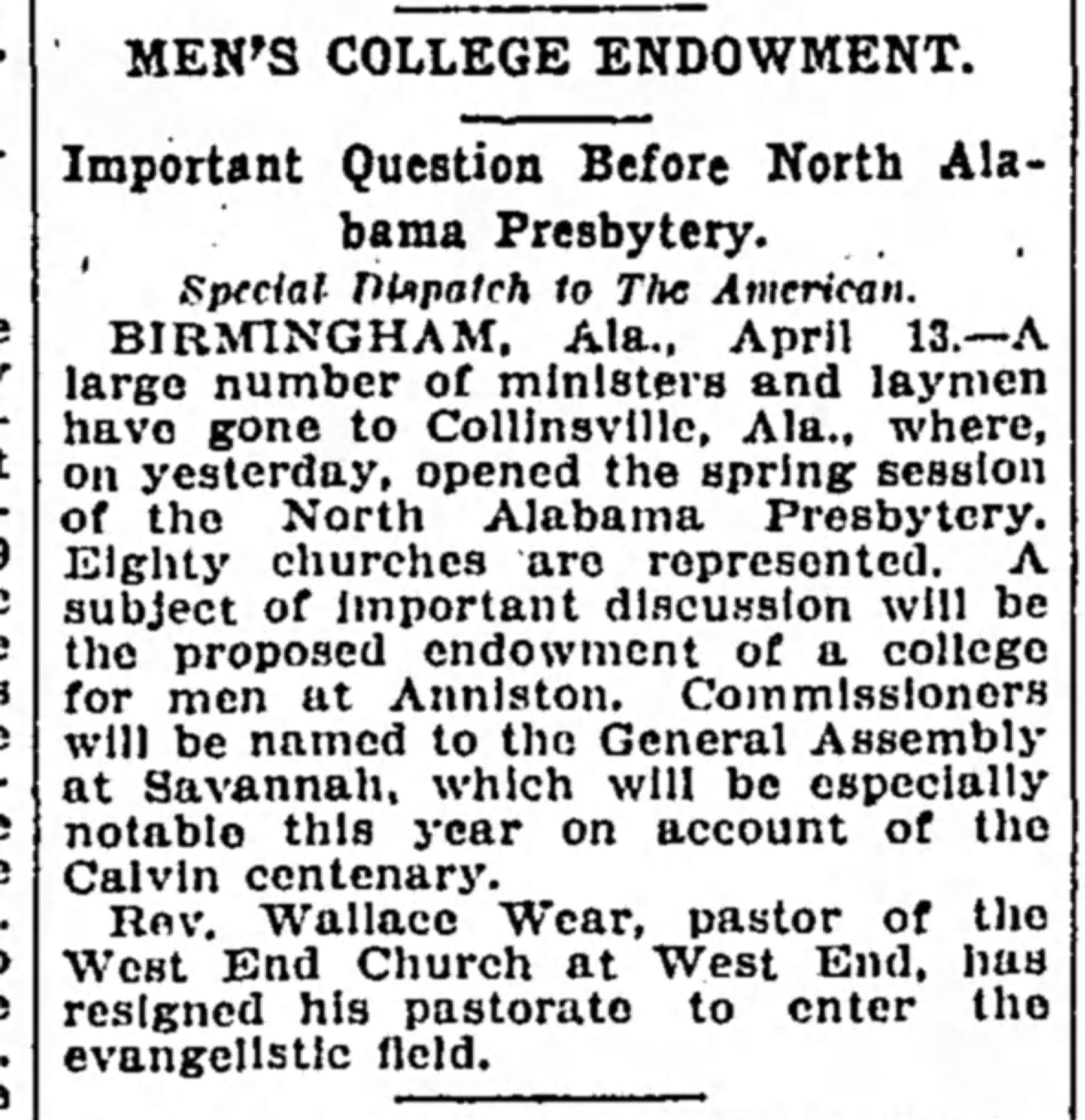 Men's College Endowment